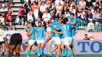 7). Uruguay pull off shock win over Fiji. Slightly overshadowed four days later when Japan beat No 2-ranked Ireland, but the South Americans wrote themselves into Rugby World Cup folklore with a 30-27 win over the much-fancied Fijians. EPA