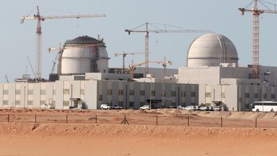The first and second reactors at the nuclear power plant in Barakah, Western Region of Abu Dhabi. Christopher Pike / The National