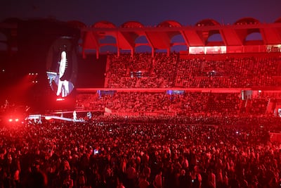 Zayed Sports City Stadium is hosting Coldplay for four nights. Pawan Singh / The National