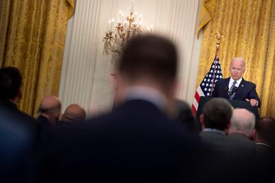 President Biden has criticised an era of "nation building". AFP