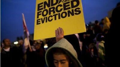 Palestinan women, children and Israelis participate in a march marking International Women's Day in the Israeli town of Lod, near Tel Aviv. Oded Balilty / AP Photo