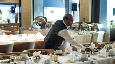 Byblos Sur Mer serves between 250 and 300 people for iftar each night during Ramadan. Victor Besa / The National