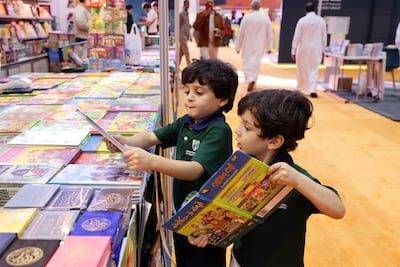The theme of the book fair places emphasis on reading and storytelling from a young age. Pawan Singh / The National