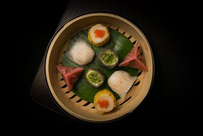 Hakkasan's popular dim sum platter