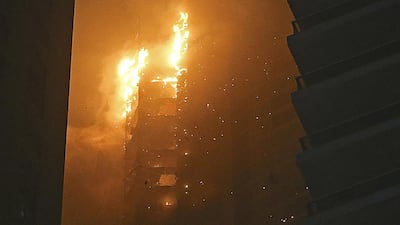 The Torch Tower inferno has reignited long-standing concerns about the type of cladding used in Dubai towers. Sarah Dea / The National