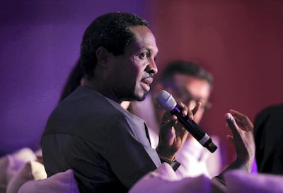 Tonye Cole addresses delegates at the recent Naseba Global Women In Leadership Economic Forum in Dubai. Chris Whiteoak / The National