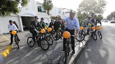 Dutch ambassador Jennes de Mol prepares to lead his staff from the embassy in Abu Dhabi . Sarah Dea / The National