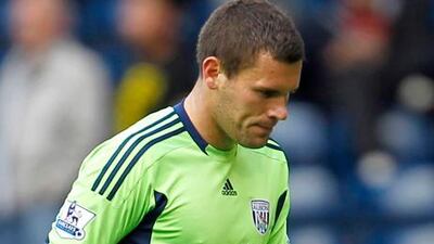 Birmingham City goalkeeper Ben Foster during his loan spell at West Brom.
