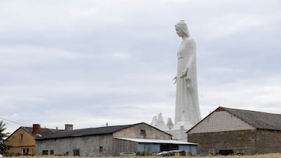 Europe's largest statue of the Virgin Mary, measuring 55. 6 metres, in the village of Konotopie, near Torun, Poland. Reuters