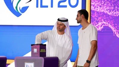 Zayed Abbas, ECB board member, takes part in the ILT20 player auction