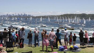 The Sydney to Hobart Race is a well-attended event on the calendar, something the Abu Dhabi Ocean Racing skipper Ian Walker wants duplicated in the UAE capital. Glenn Nicholls / AP Photo
