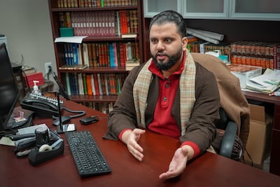 Imam Imran Salha is backing a campaign that aims to ensure President Joe Biden is not elected to a second term in office. Joshua Longmore / The National