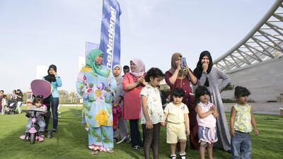 Visitors at The National Picnic in Umm El Emarat Park.