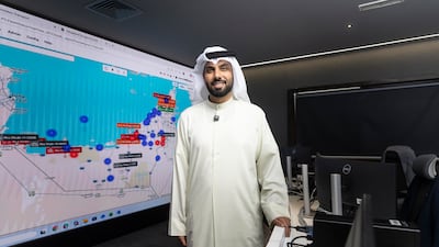 Tariq Al Awadhi, commercial lead for school transport at Emirates Transport, at the company's control centre. Antonie Robertson / The National