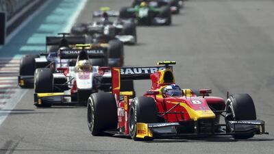 The winner of the Formula Gulf 1,000 series will be rewarded with stints in the more competitive feeder lines to Formula One such as the GP2, left. Luca Bruno / AP Photo