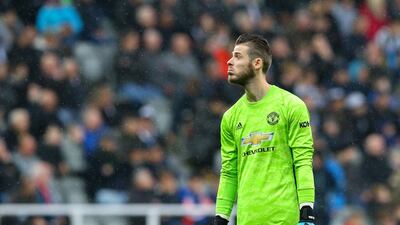 Goalkeeper David de Gea during the 2019-20 season, when United finished third with 66 points. Getty