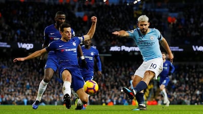 Striker: Sergio Aguero (Manchester City) – Hat-tricks against Arsenal and Chelsea in successive Sundays is extraordinary. Aguero’s first was a beauty. Reuters