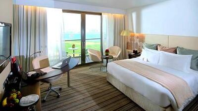 The Crowne Plaza Yas Island is a comfortable business hotel with surprisingly elegant design.