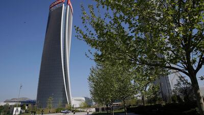 The tower stretches 190 metres high. AP