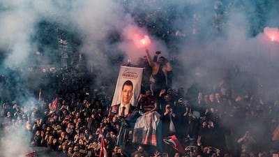 Supporters of Turkey's main opposition Republican People's Party (CHP) candidate Ekrem Imamoglu cheer after Turkish election officials officially confirmed his win as Istanbul mayor. AFP