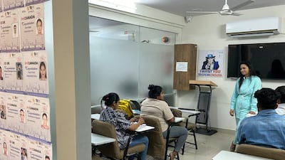 Garima Sharma co-runs the Foreign Education Club with her husband Varun, teaching English to people wanting to study at foreign universities and settle abroad