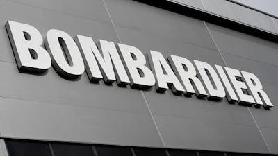 Bombardier's logo is seen on the building of the company's service centre at Biggin Hill, Britain March 5, 2018. REUTERS/Peter Nicholls/File Photo