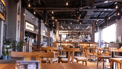 Social Distrikt food hall includes 10 established UAE food brands. All photos: Antonie Robertson / The National