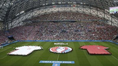General view of the stadium before match. Eric Gaillard / Reuters