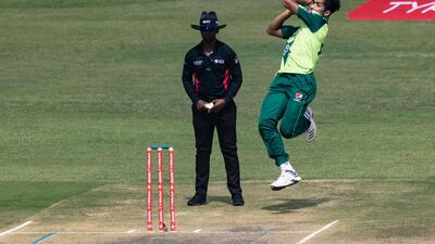 Pakistan's Mohammad Hasnain took 2-19 on Friday. AFP