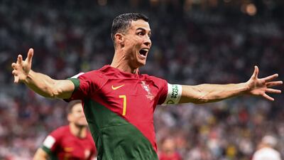 Cristiano Ronaldo celebrates the opener. AFP