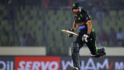 Shahid Afridi led Pakistan over India at the Asia Cup on Sunday March 2, 2014. AM Ahad / AP