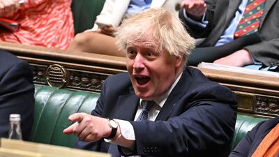 UK Prime Minister Boris Johnson in the House of Commons. AFP