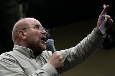 Iran's Parliament Speaker Mohammad Bagher Ghalibaf says negotiations and military force should co-exist. AP Photo