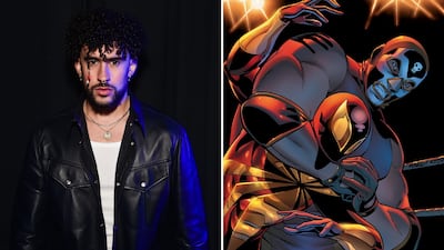 Rapper Bad Bunny will portray the Marvel character El Muerto, making him the first Latino to headline a movie in the MCU. Photo: Getty Images