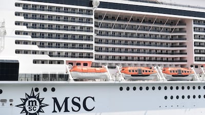 The first major cruise ship to set sail in the Mediterranean is operating at 70 per cent capacity. AFP