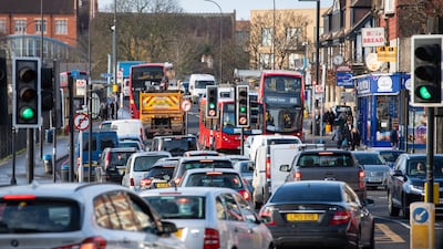 Traffic on the A205 South Circular road in Lewisham, south London. PA