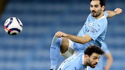 Ilkay Gundogan - 7, Had stages where he faded out of the game, but the German scored City’s third with an instinctive finish – displaying his anticipation. EPA