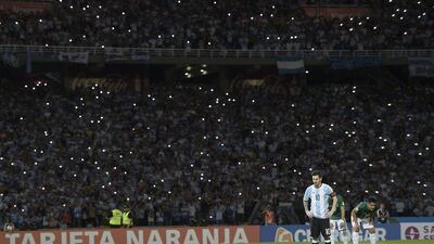 Argentina’s Lionel Messi prepares to shoot a penalty kick against Bolivia during their Russia 2018 Fifa World Cup South American Qualifiers’ football match in Cordoba, Argentina, on March 29, 2016. AFP PHOTO / JUAN MABROMATA