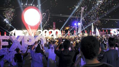 People came together to mark the Three Year Countdown to Expo 2020. Anna Nielsen/The National