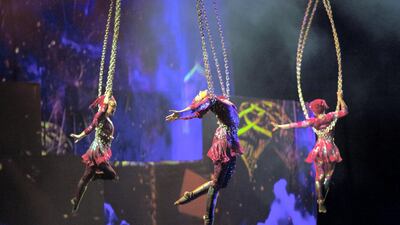 The opening night of ' 1001 Nights: The Last Chapter' at the Al Majaz Amphitheatre in Sharjah. Satish Kumar / The National
