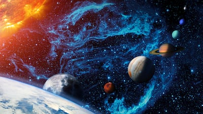 A digital illustration of the solar system. Nasa