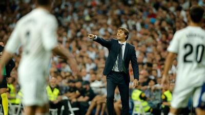 Julen Lopetegui owns one uncomfortable rarity, a sequence of successive Primera Liga games without a Real Madrid goal, unprecedented since September 2011. AP Photo