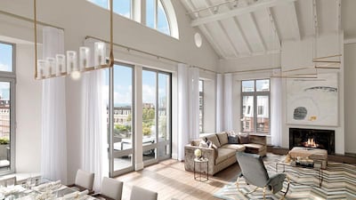 The Abbots House penthouse's main seating offers views over South-west London. Courtesy CPC Group