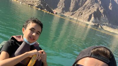 Special needs athletes on the water near Hatta Dam