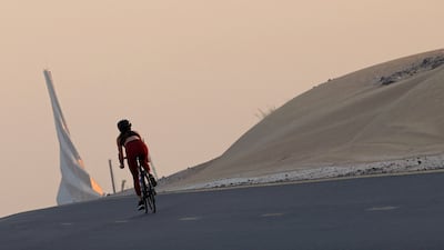 Al Qudra cycling track is the longest circuit in Dubai. AFP