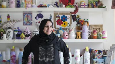 Amal Al Maamari quit her government job to set up Art Beat, an Adec-approved art studio for children. Mona Al Marzooqi / The National
