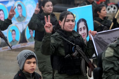 Female Kurdish fighters could be integrated into the Syrian army under the deal. AFP