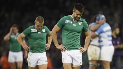 Ireland’s Conor Murray looks dejected after the game. Rebecca Naden / Reuters
