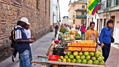 Vendors in Bogota sell fruits you can't find easily anywhere else. Alamy