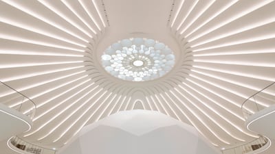 Inside the UAE pavilion at Expo 2020. Photo: Antonie Robertson / The National